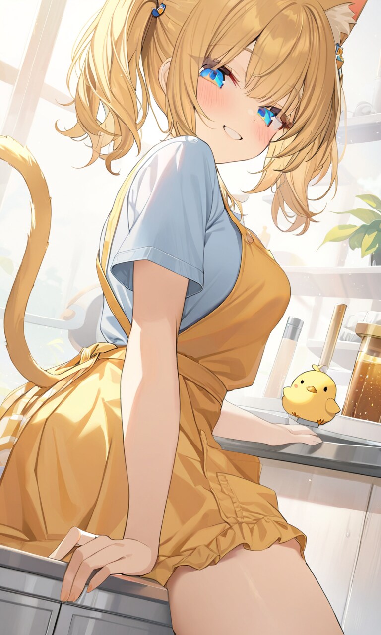 こるり「ピヨちゃん預かった」まや「ふーん」 | の人気AIイラスト・グラビア