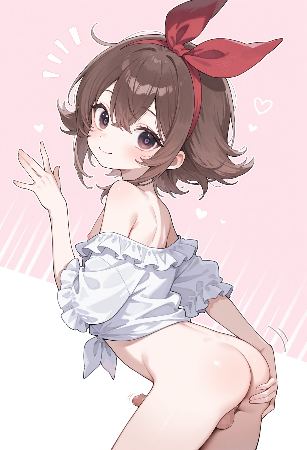 赤いリボンの男の娘