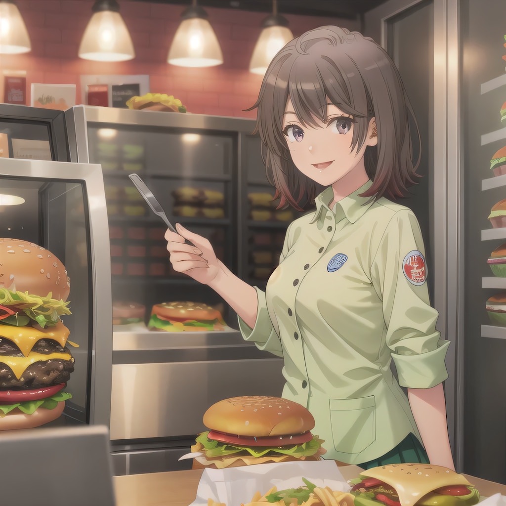 黒髪ボブでクルーの少女