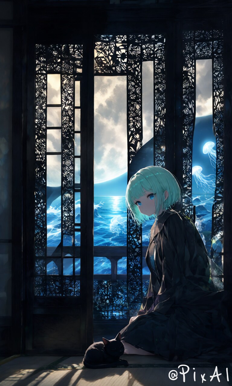 Shadowed Lattice and the Glowing Abyss | の人気AIイラスト・グラビア