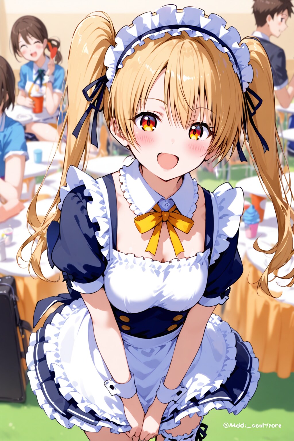 ある学園に通うアイドルたちの学園祭でメイド喫茶が開かれました。