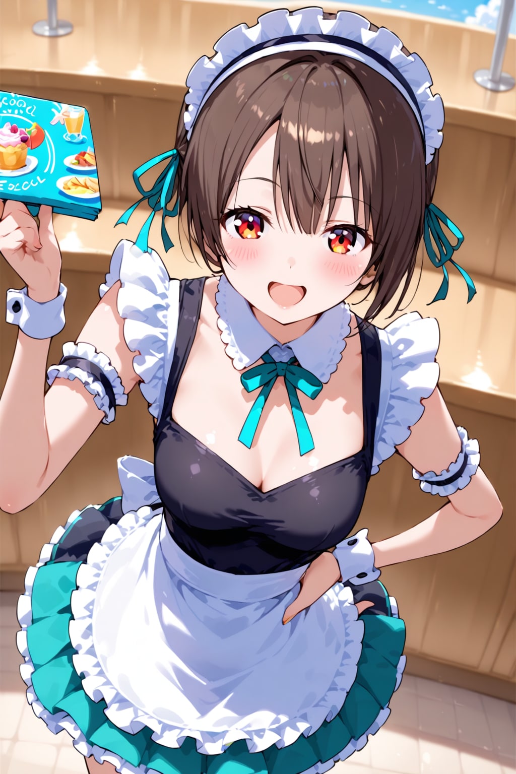 ある学園に通うアイドルたちの学園祭でメイド喫茶が開かれました。