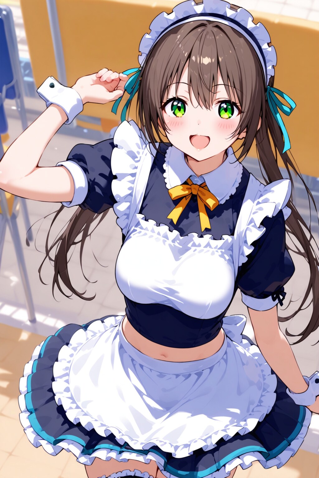 ある学園に通うアイドルたちの学園祭でメイド喫茶が開かれました。