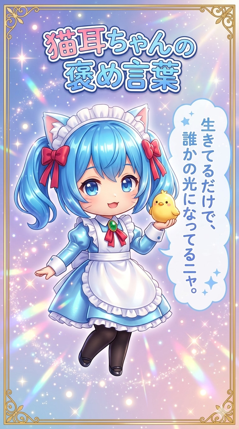 猫耳ちゃんの褒め言葉4 | の人気AIイラスト・グラビア