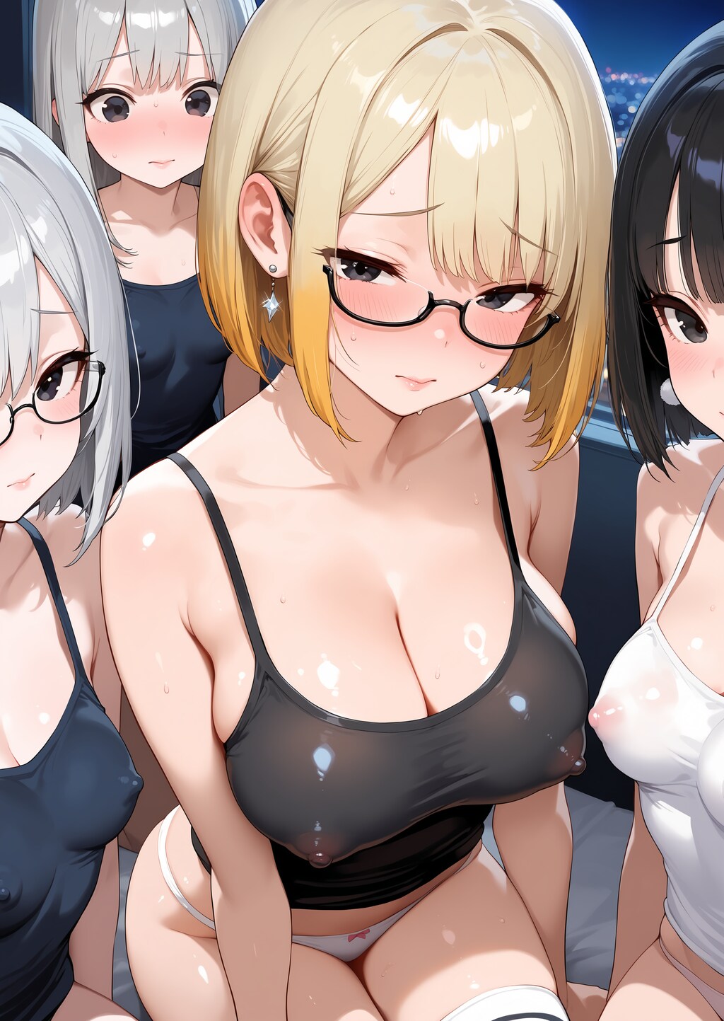 ムラムラしてる娘たち♪・・・勃起乳首♡