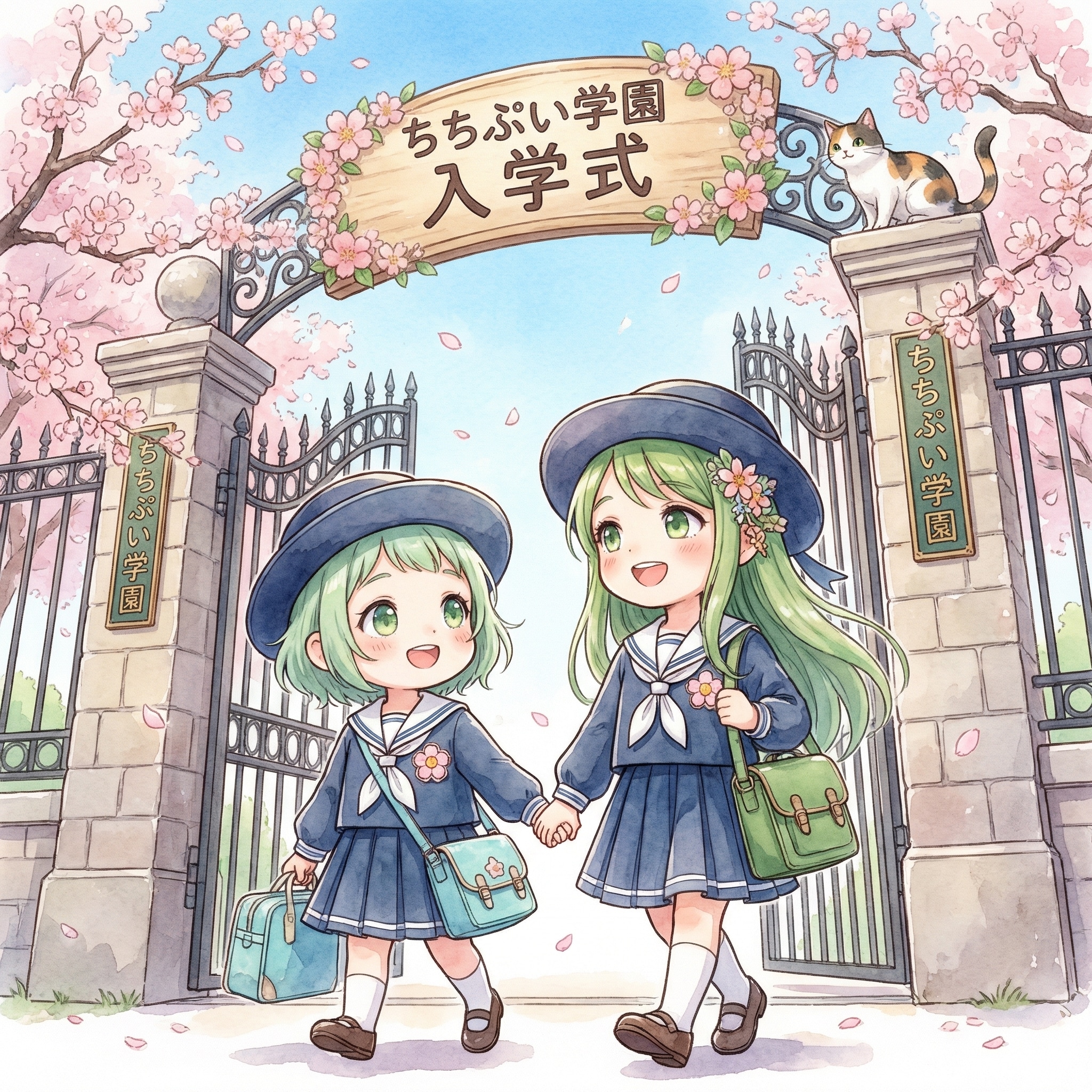 ふたりの入学式🌸 | の人気AIイラスト・グラビア