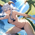 ぶるーあいずほわいとへあーグリーンドラゴン 5枚目