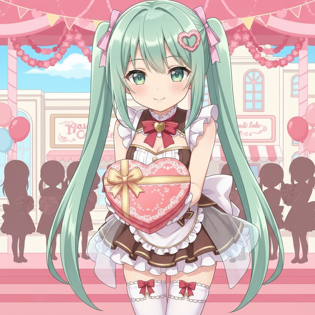 みどツイさん。2月14日 #バレンタインデー。バレンタインメイド。