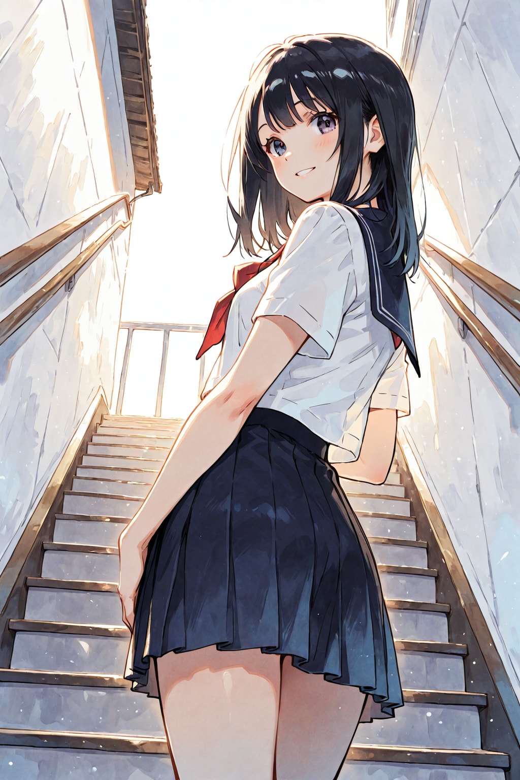 階段の少女