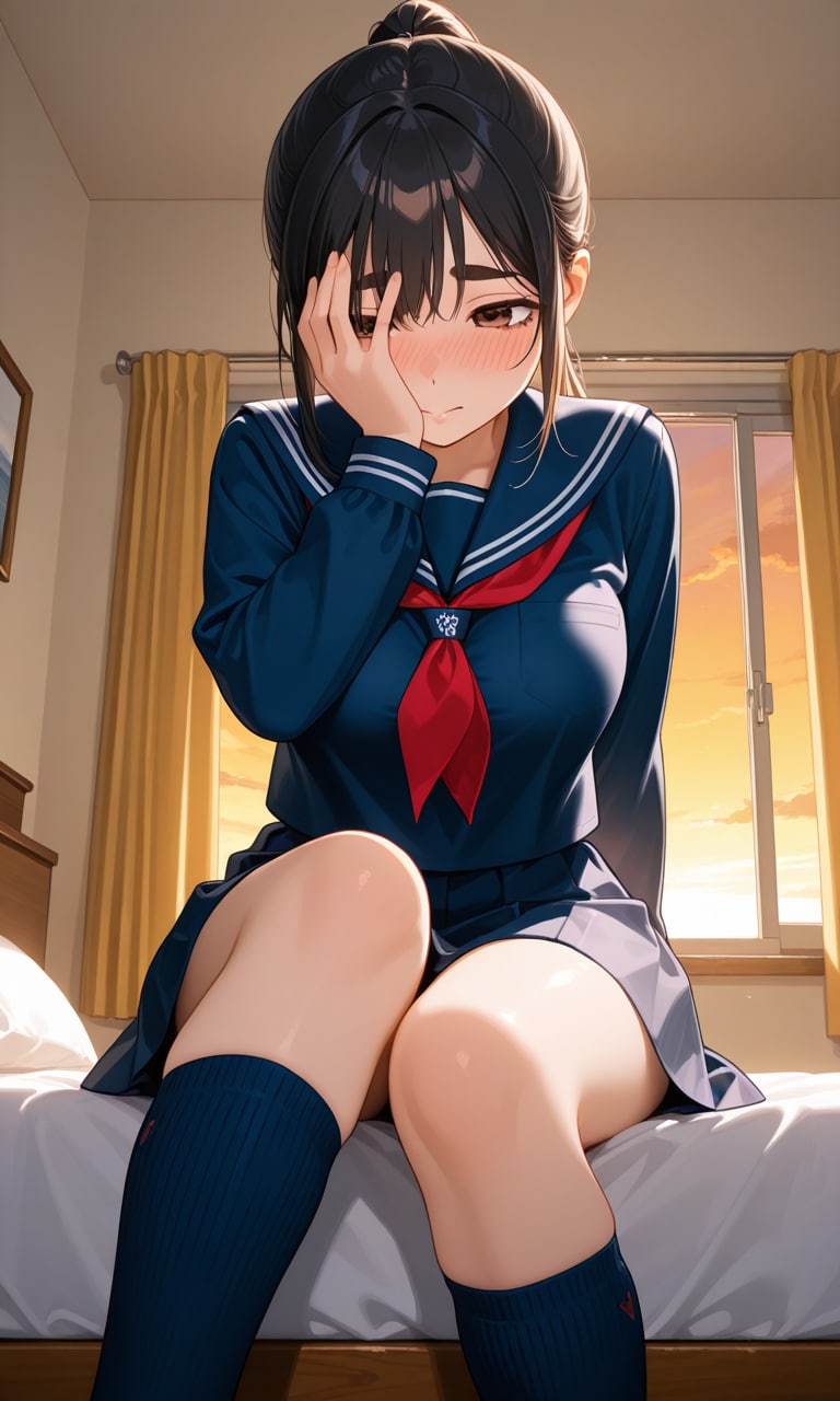 性癖　未使用イラスト⑥　露出編　～もしも私がオナニーをしている姿を投稿されてしまったら　～