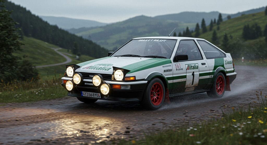 アリタリアAE86ラリーカー