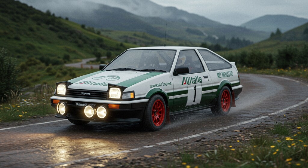 アリタリアAE86ラリーカー