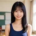 可愛いらしいスクール水着お姉さん 2枚目