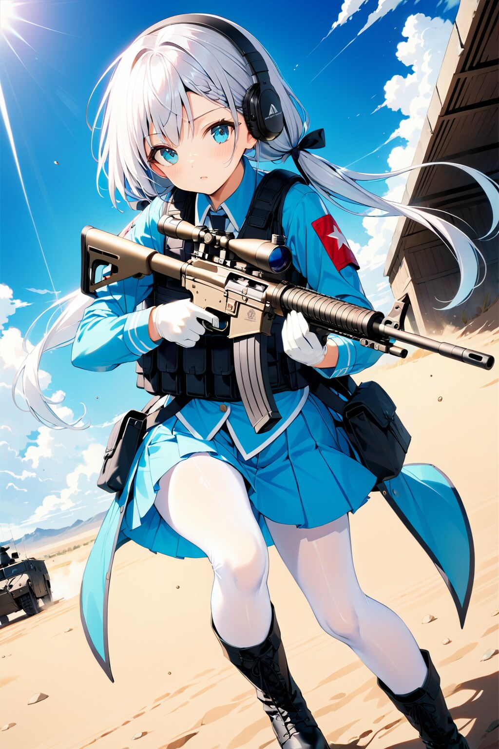 そこの物陰に敵兵？でしょうか。