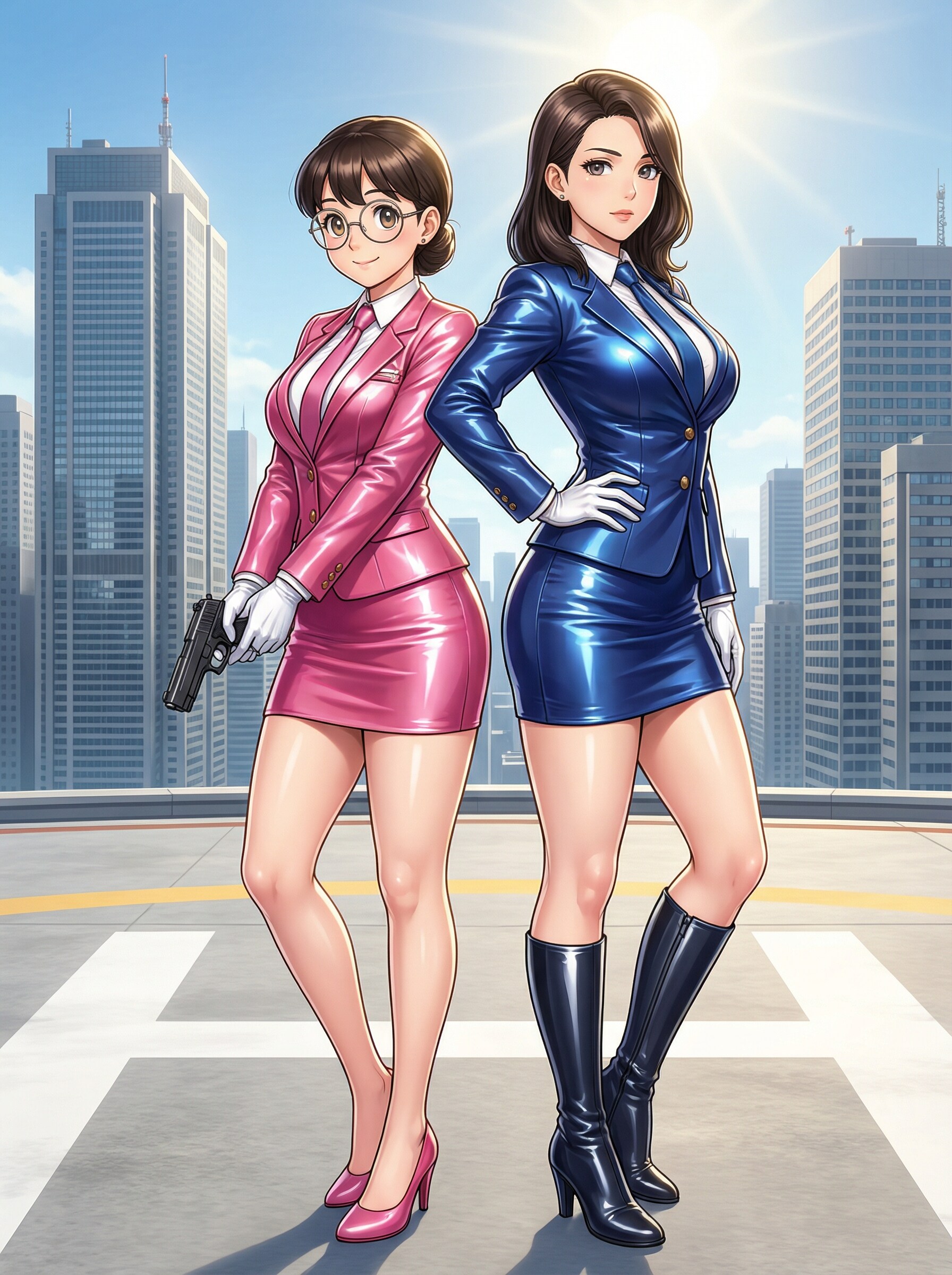 ミニスカートスーツ　エージェントレディツーショット