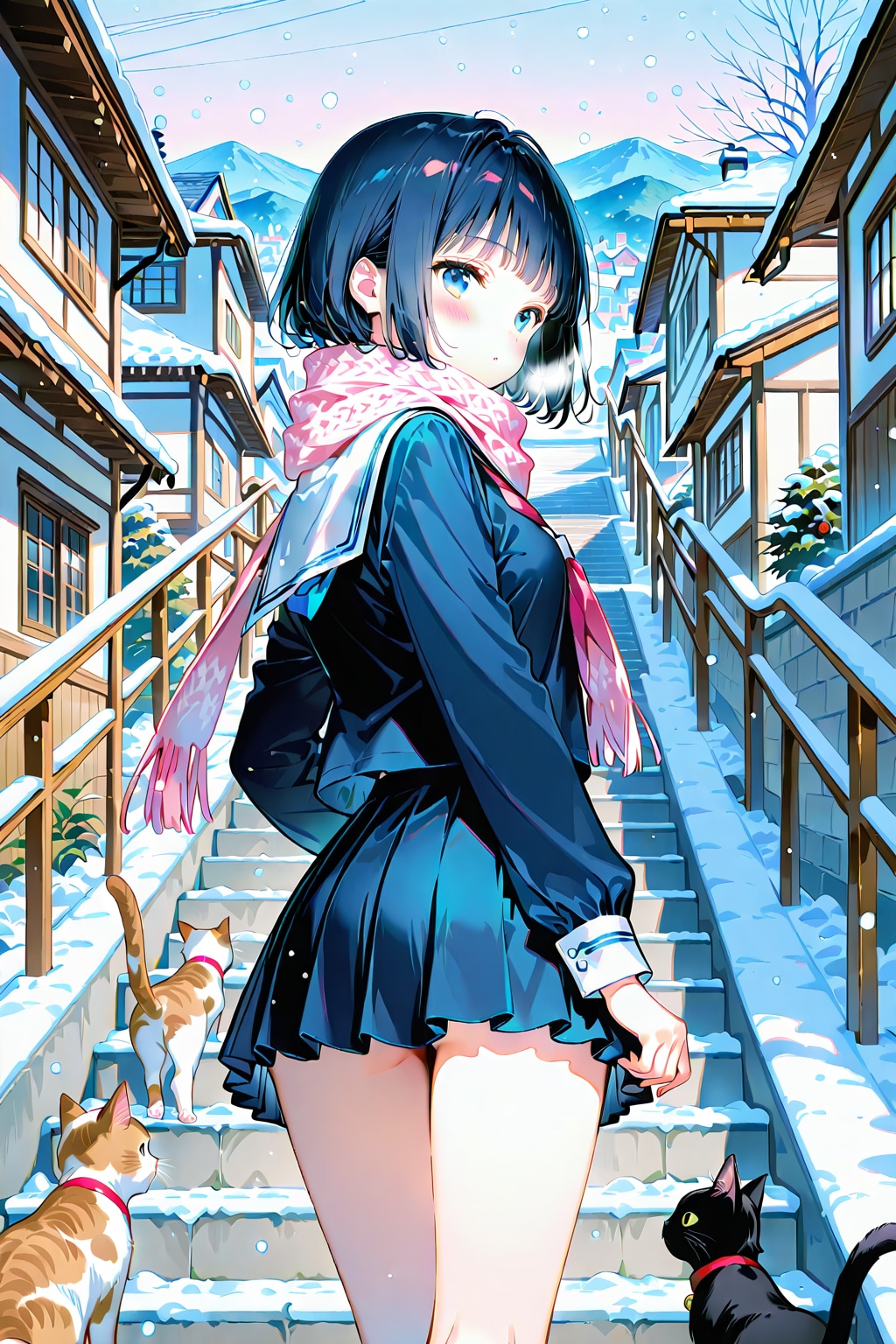 猫の細道(QILIN)(冬)(20) | の人気AIイラスト・グラビア