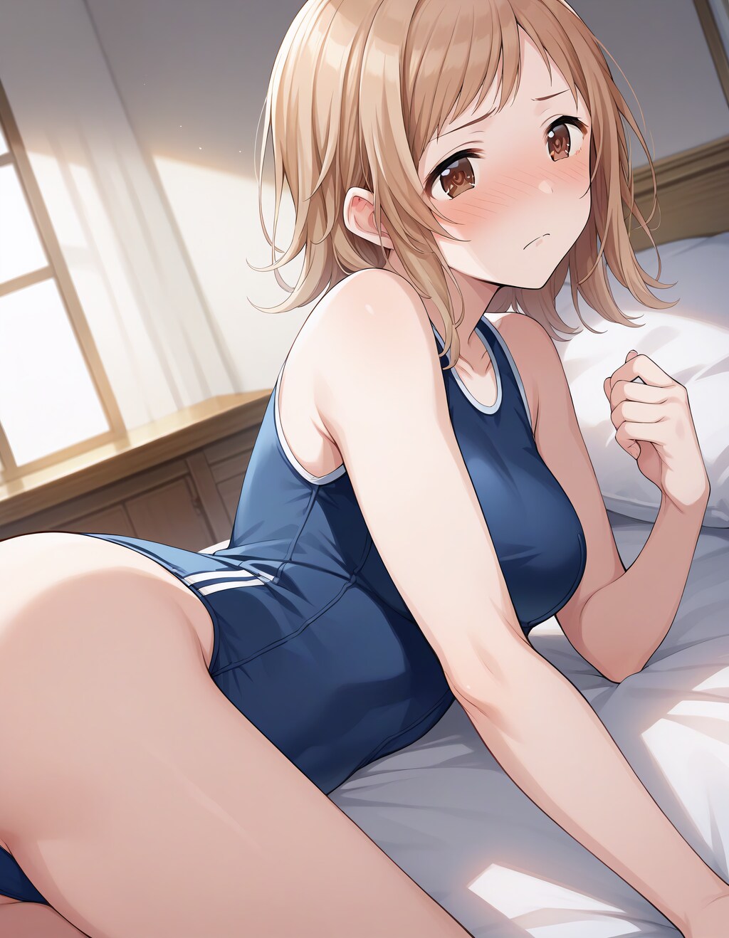 櫻木真乃にスク水を着てもらいました