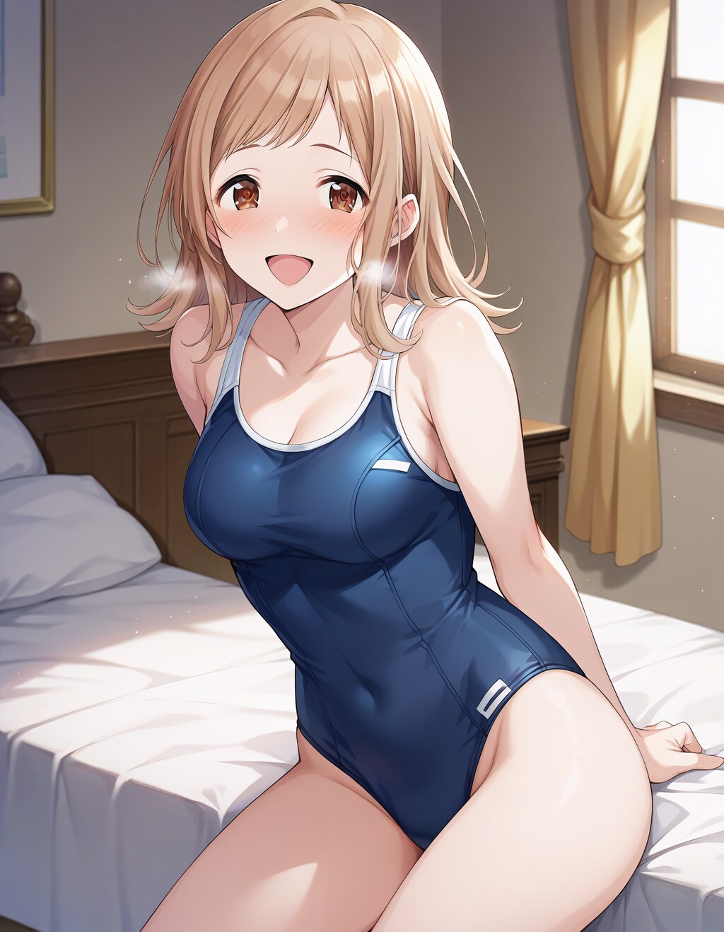 櫻木真乃にスク水を着てもらいました