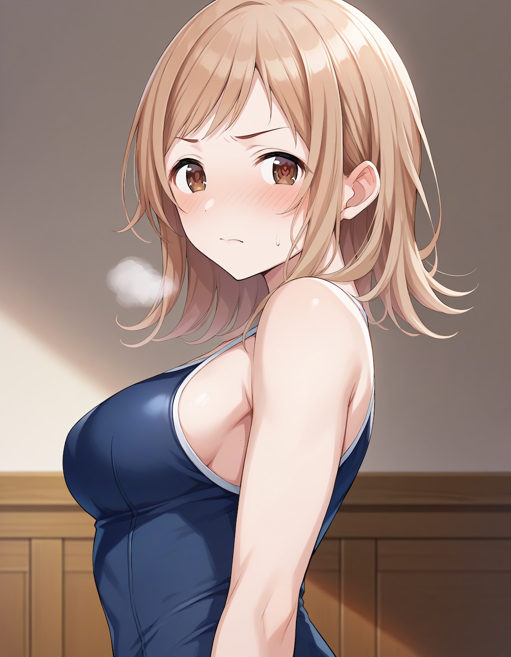 櫻木真乃にスク水を着てもらいました