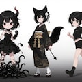 黒の三人娘 描き分けチャレンジ 11枚目