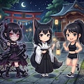 黒の三人娘 描き分けチャレンジ 8枚目