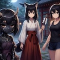 黒の三人娘 描き分けチャレンジ 5枚目