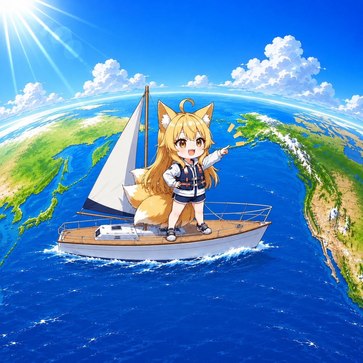 8/12　太平洋横断記念日 | の人気AIイラスト・グラビア