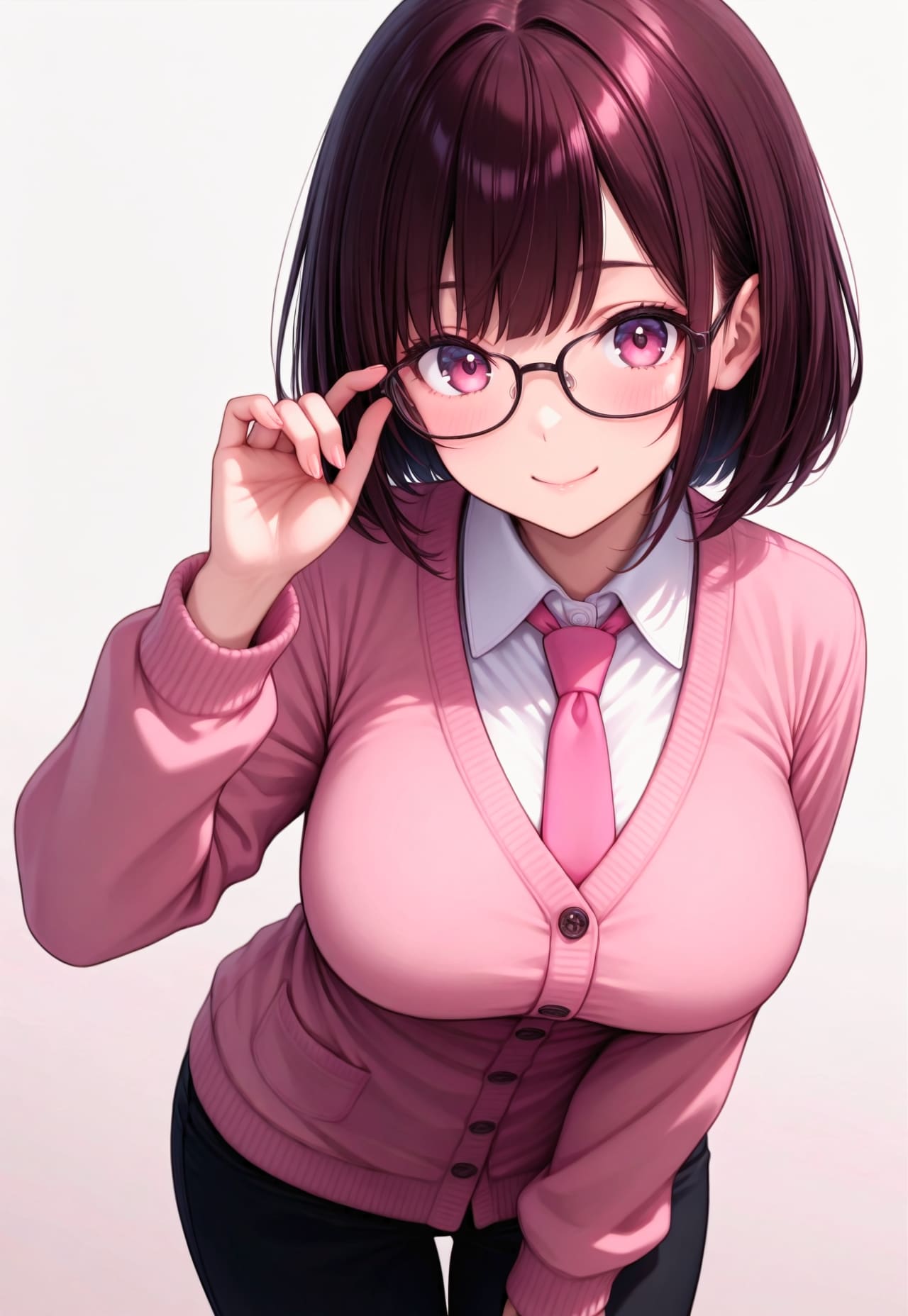 572（ピンクのカーディガン）