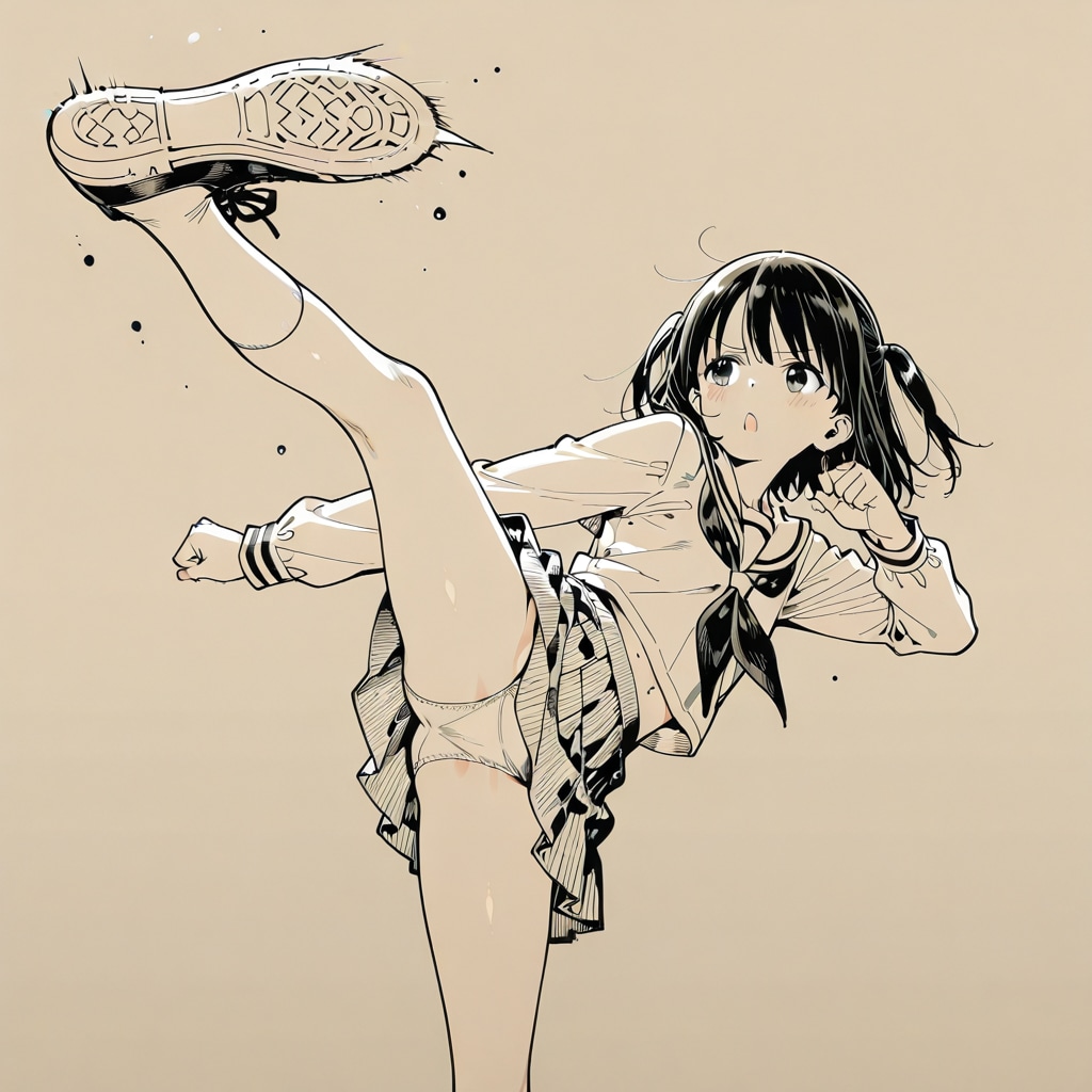 下書きの女の子