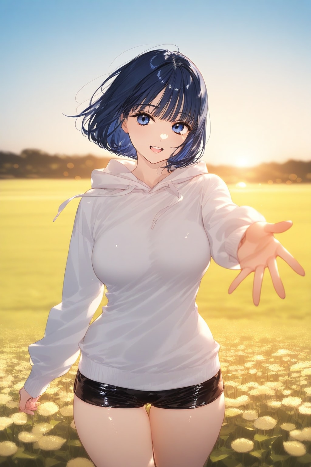 お花畑とWAVEちゃん