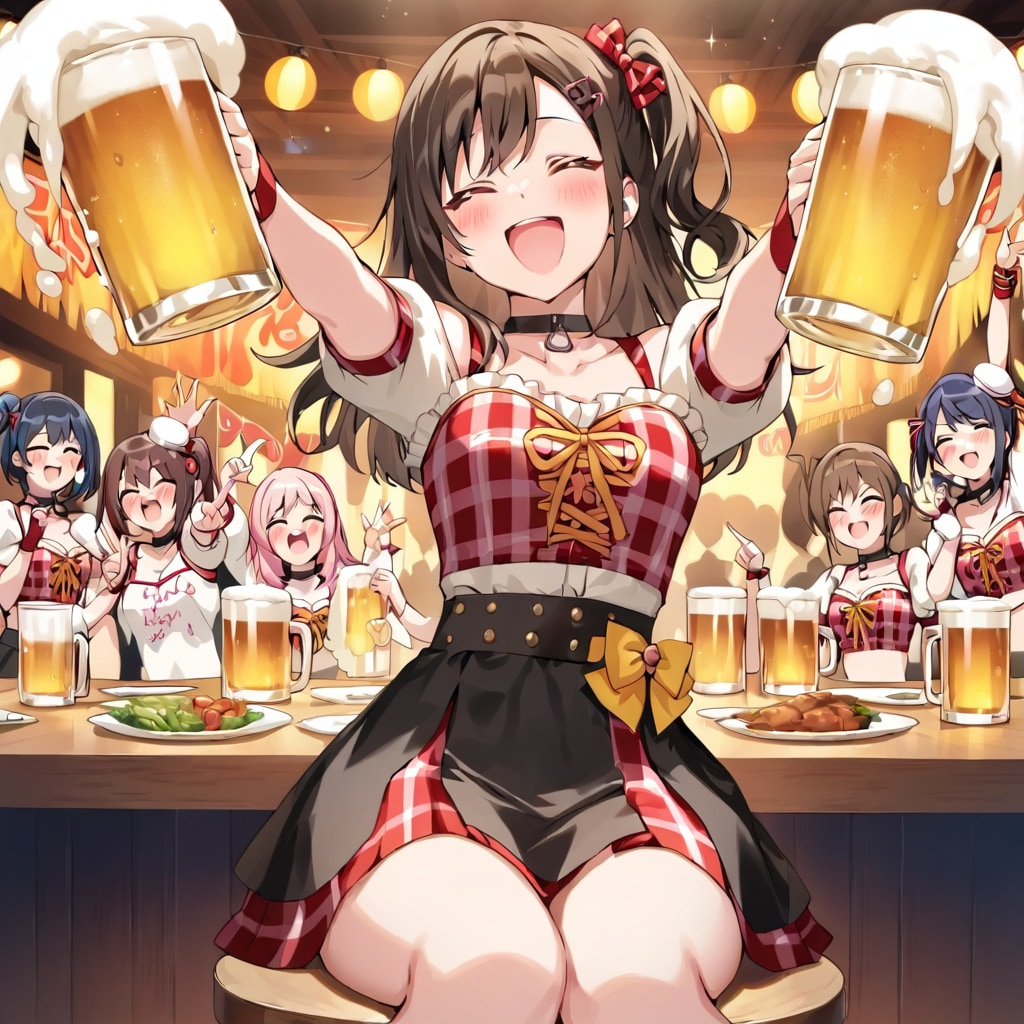 みんな泡髭！？