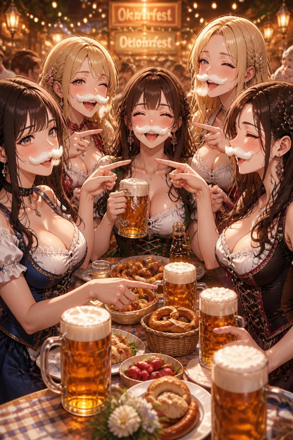 みんな泡髭！？