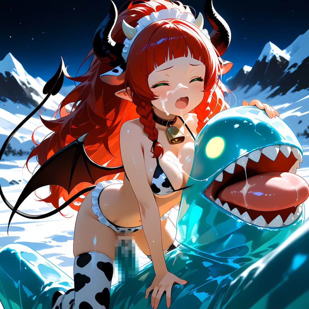 サキュバスと氷の魔物と雪原と2