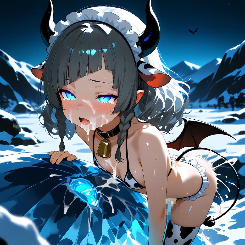 サキュバスと氷の魔物と雪原と2
