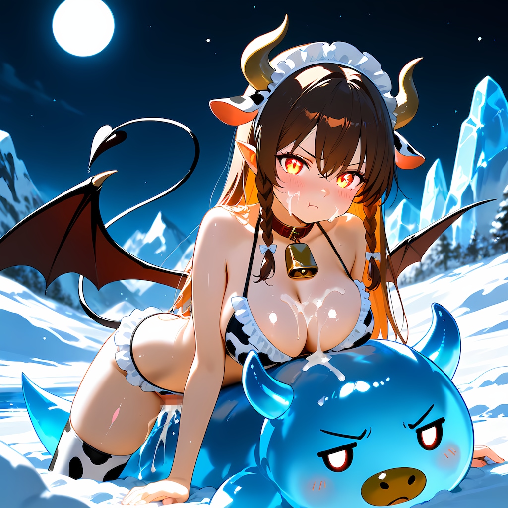 サキュバスと氷の魔物と雪原と2