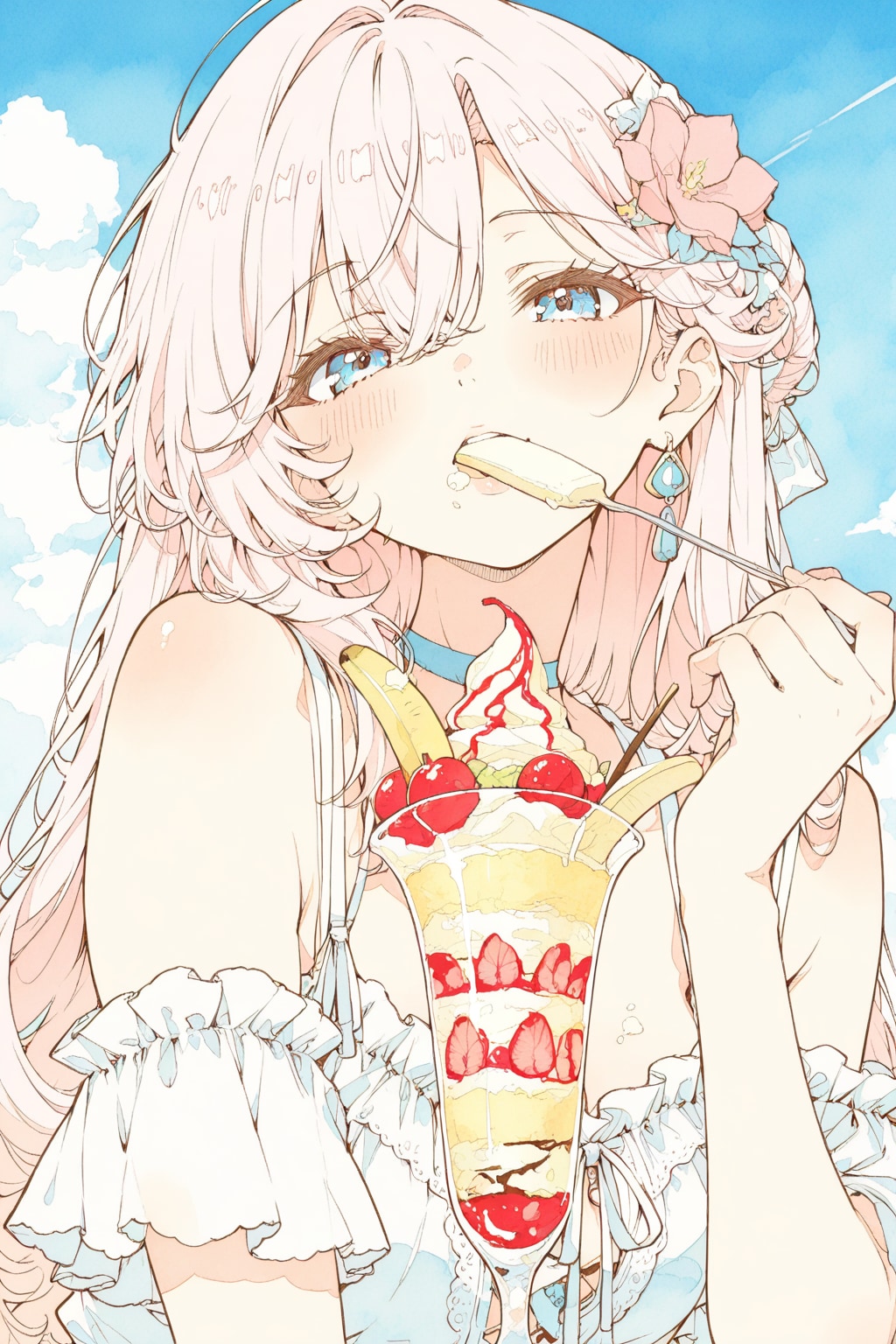 バナナパフェ。