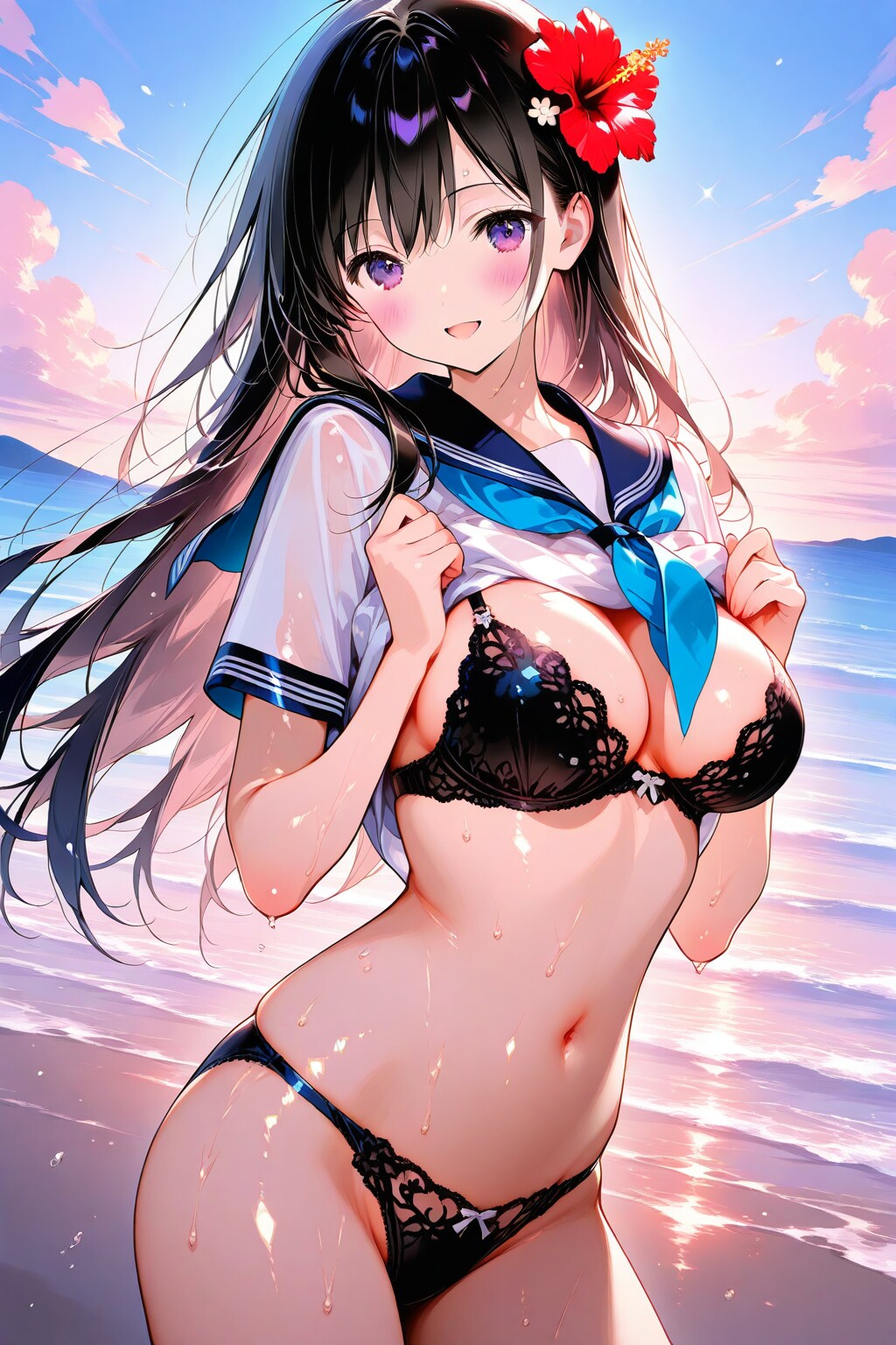 セーラー水着じゃなくてセーラー服と下着