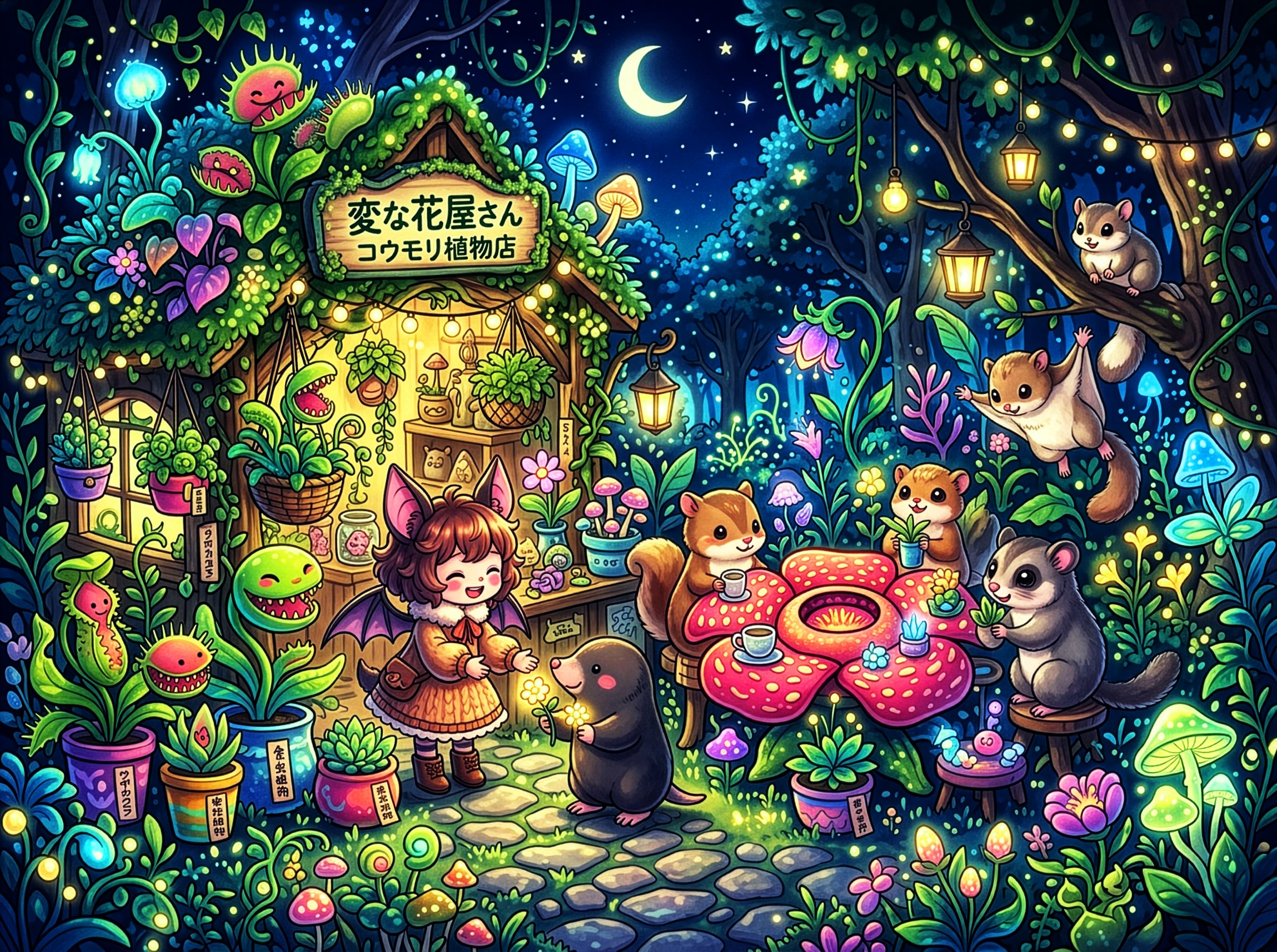 夜の花屋さん | の人気AIイラスト・グラビア