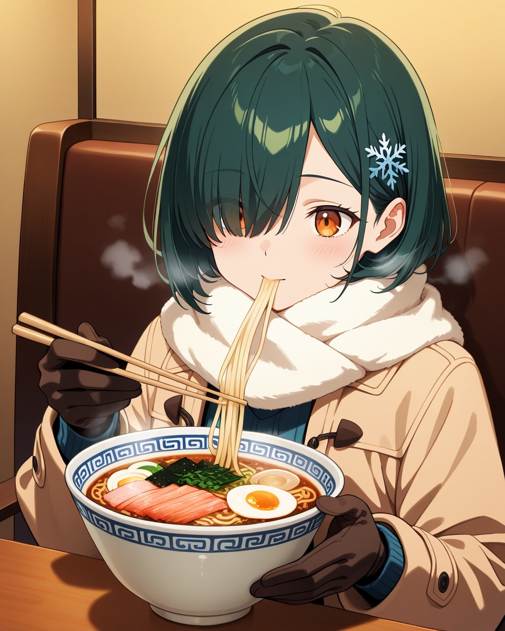 真冬に食べるラーメン