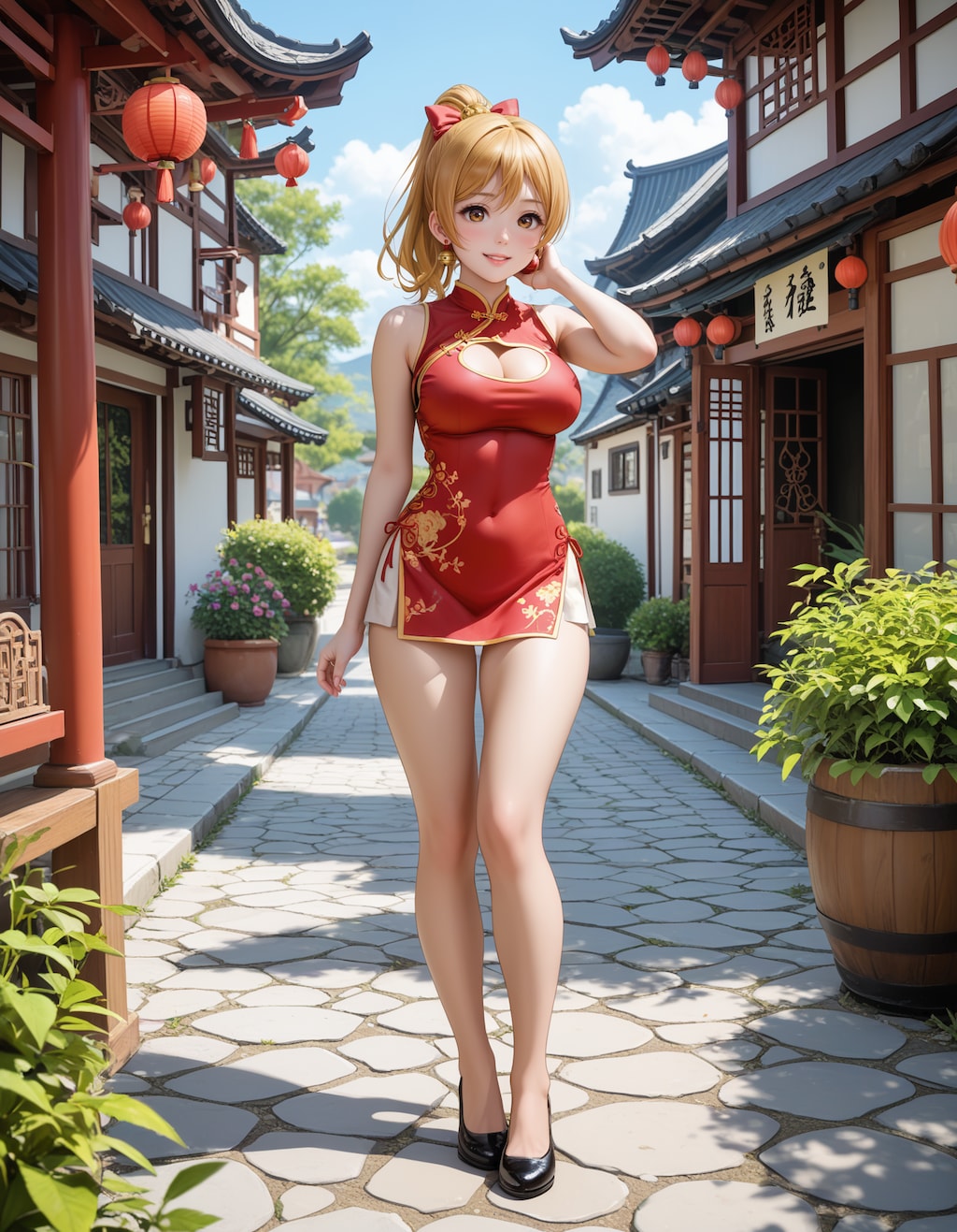 スクールアイドル⁉😅「絢瀬絵里 国立音ノ木坂学院三年生」チャイナ服Ver．【model：waiANIHENTAIPONYXL_v60】