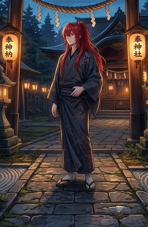 夜の神社5 | の人気AIイラスト・グラビア