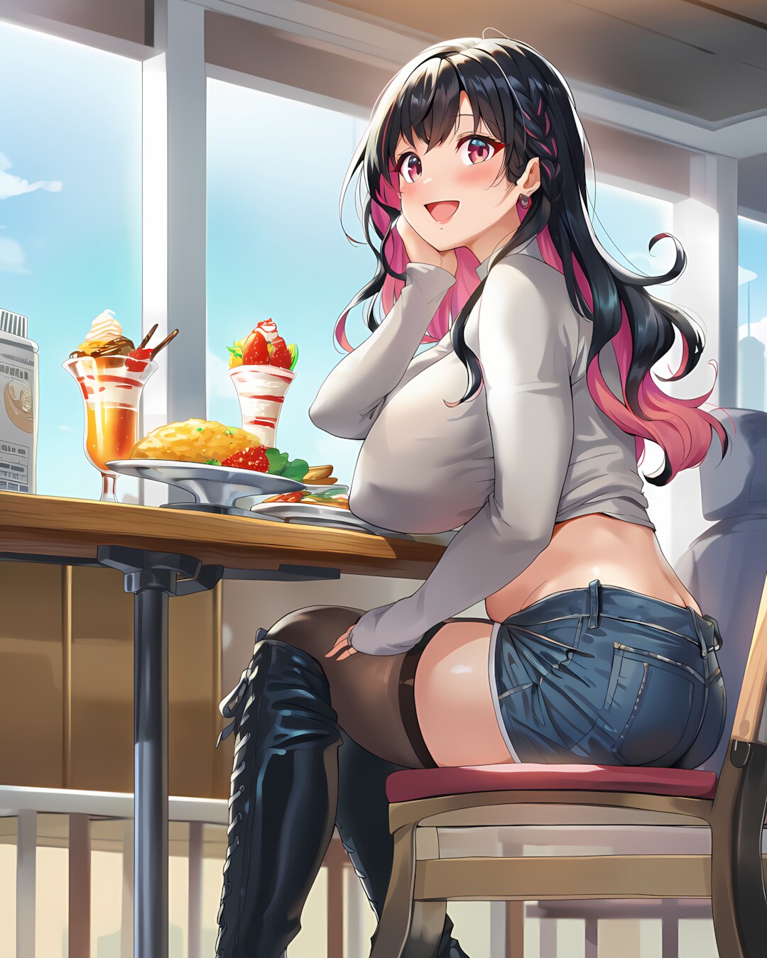 🍽️キャンパスランチ✨アウターを脱いだリナちゃん