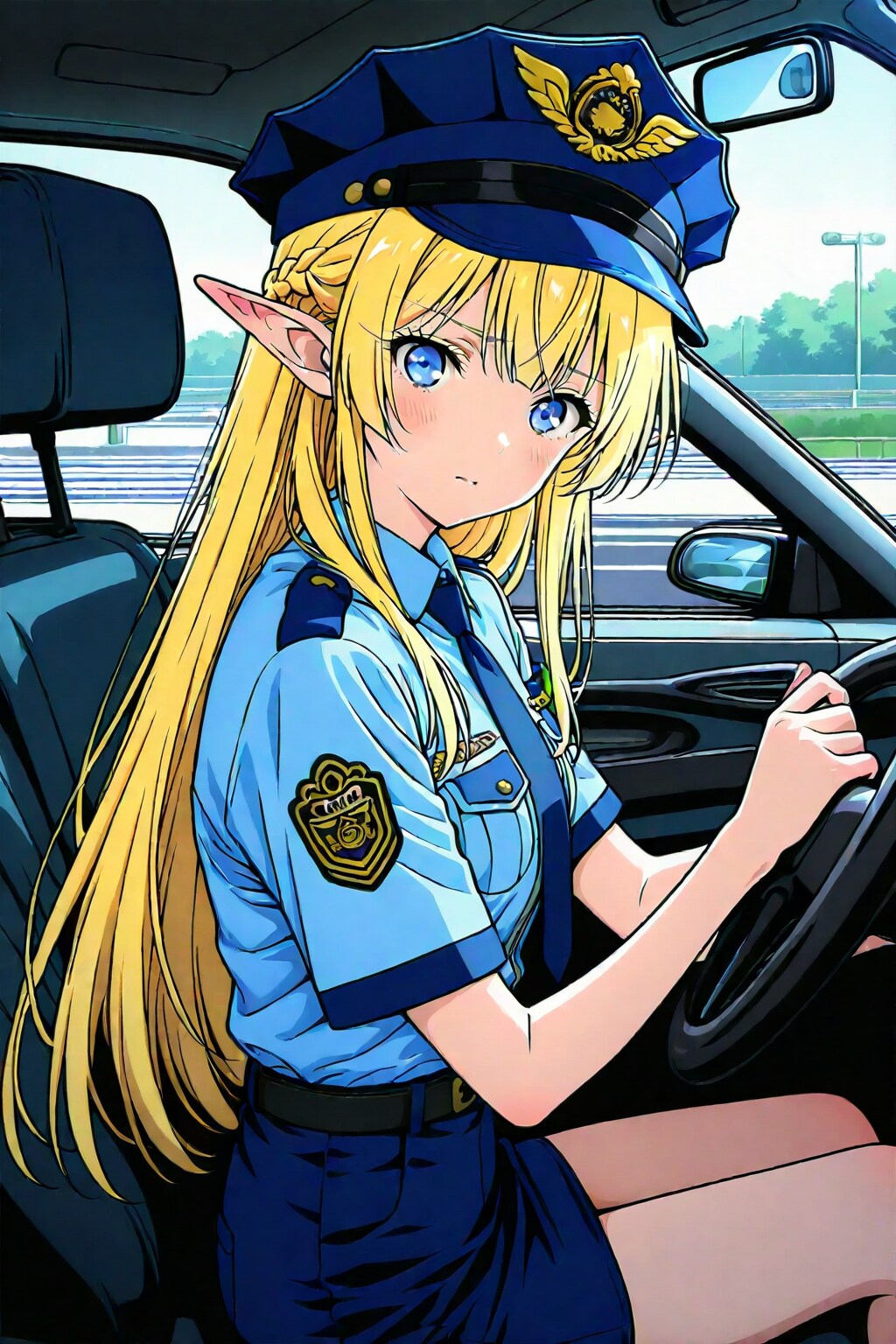 エルフ警官のドライブ🚓