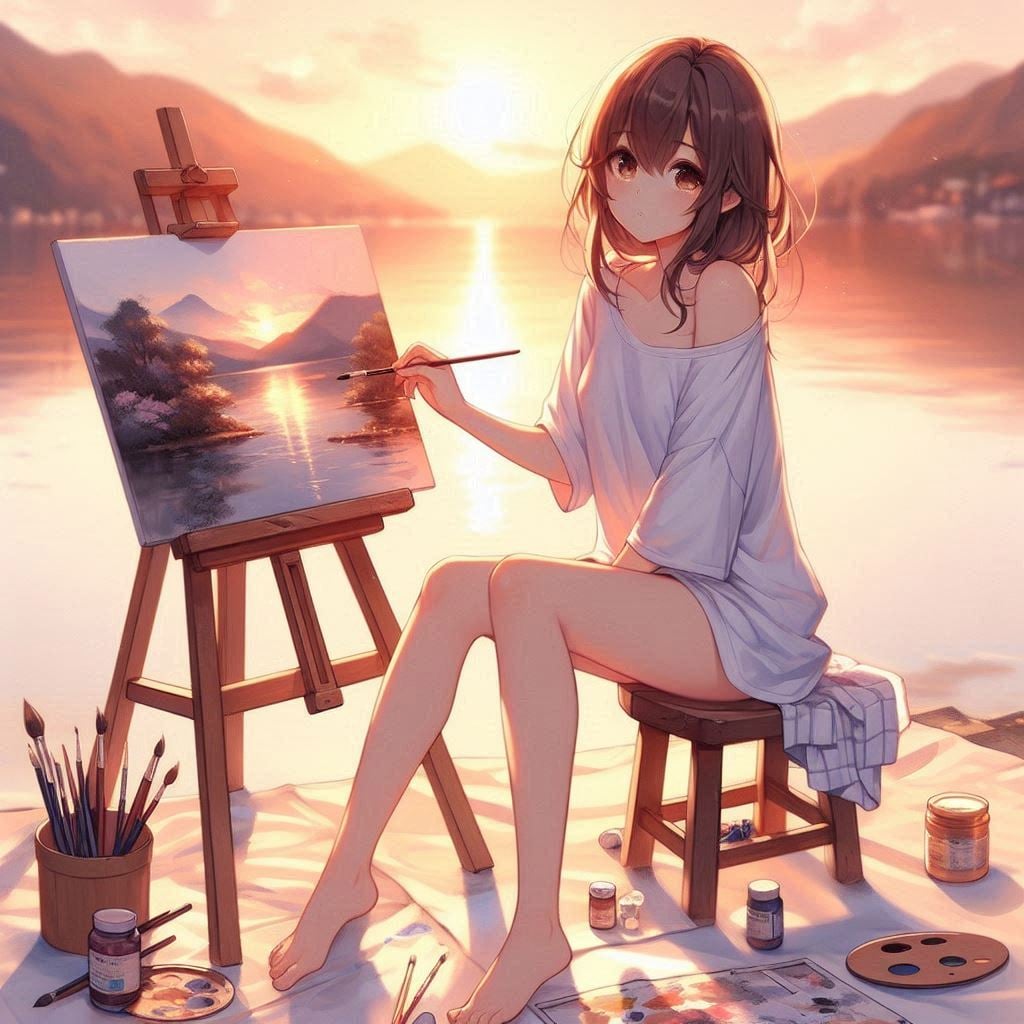 芸術の秋(写生)(DALL-E)(3)