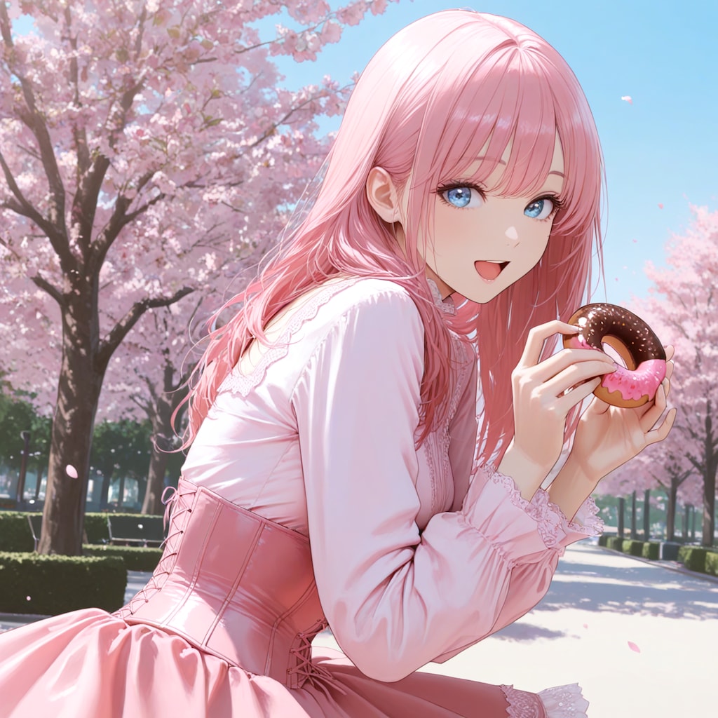 エキドナちゃんのピンクドーナッツ