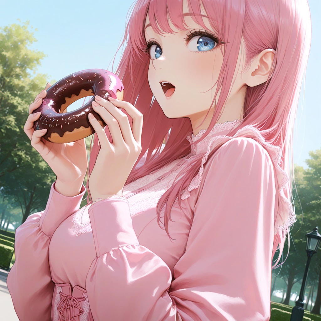 エキドナちゃんのピンクドーナッツ