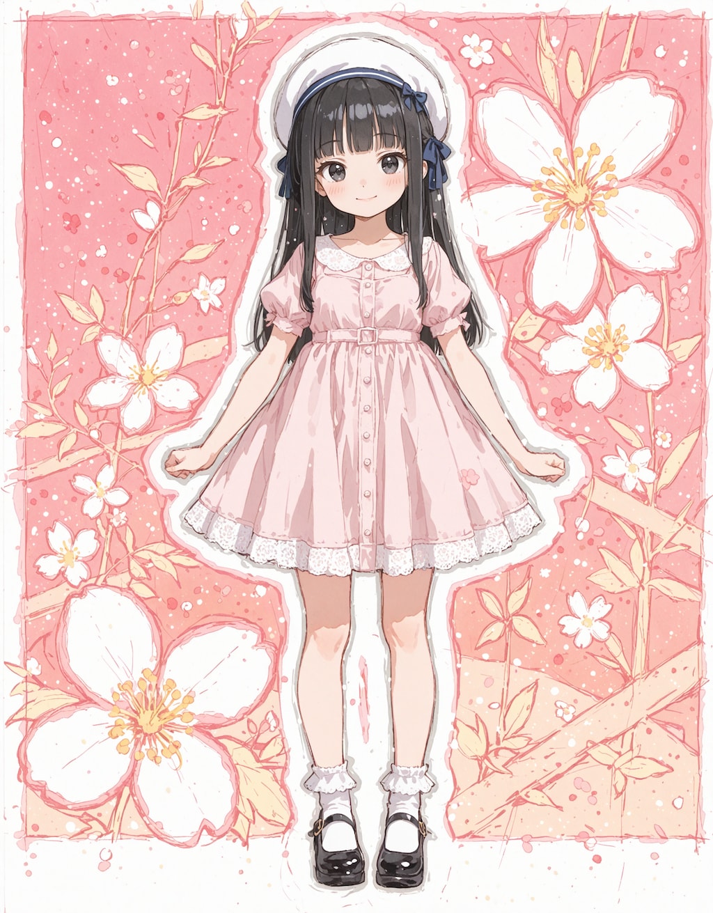 水彩子供春香