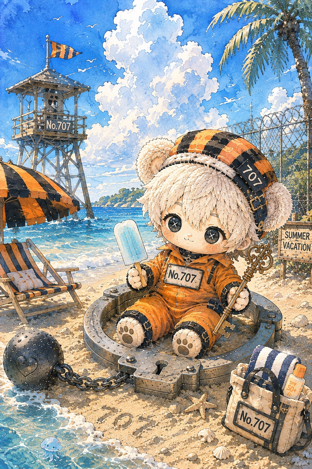 『707番、夏季休暇中。』