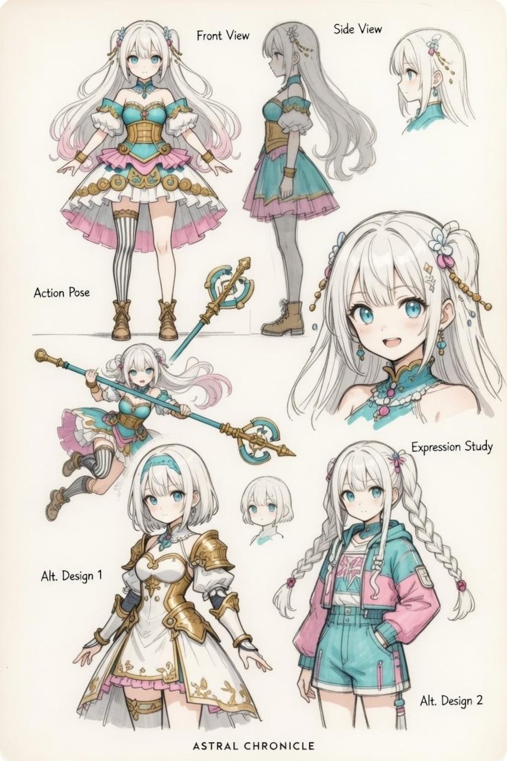 魔法少女　キャラシート付き