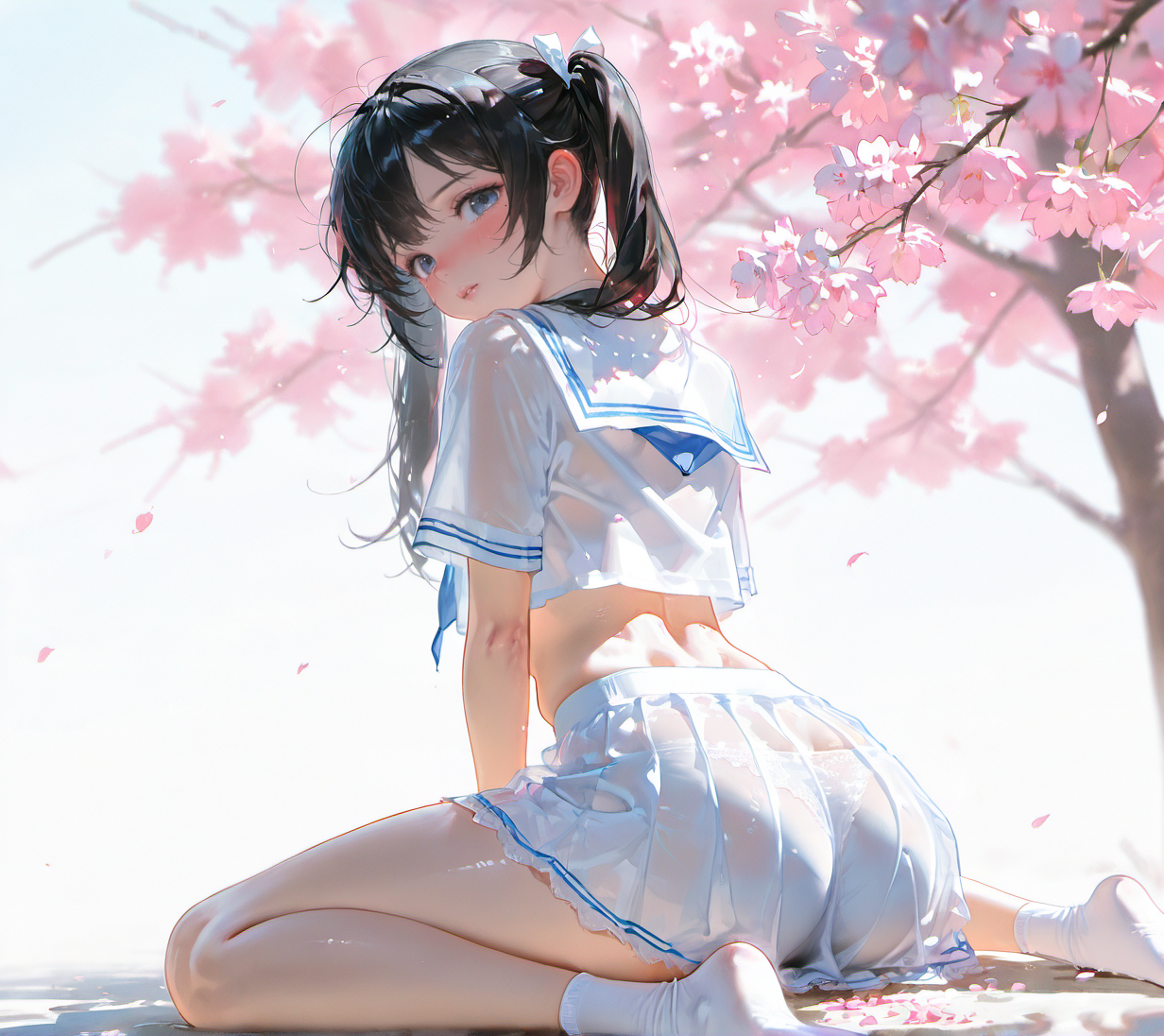 透ける、スカート